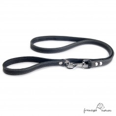 Correa para perros piel vaquetilla Negra