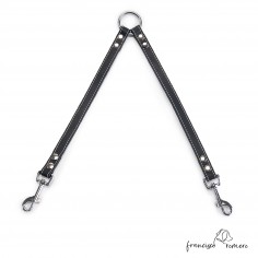 Amarre para perros piel de Ubrique Negro