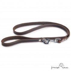 Correa para perros piel vaquetilla marrón 1