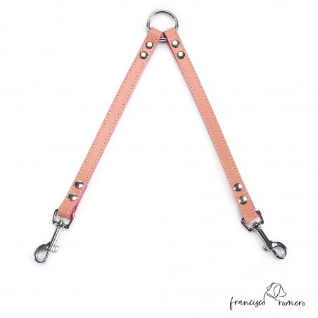 Amarre para perros piel de Ubrique Rosa
