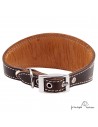 Collar para Galgo Liso Plata Marrón