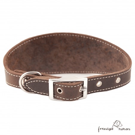 Collar para Galgo sin Forro Interior Marrón