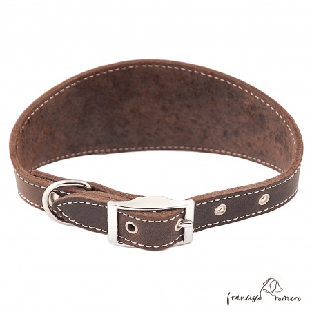 Collar para Galgo sin Forro Interior Marrón
