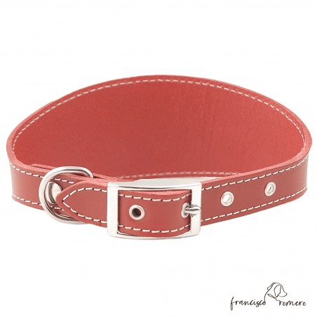 Collar para Galgo sin Forro Interior Burdeos