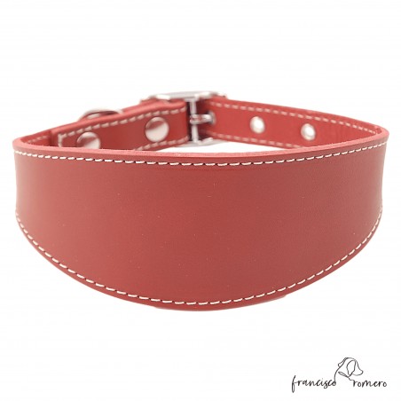 Collar para Galgo sin Forro Interior Burdeos