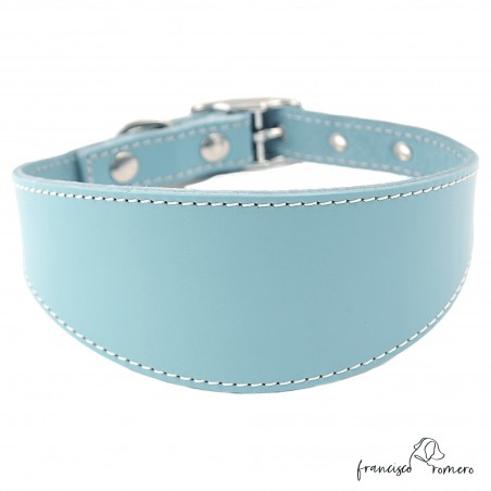 Collar para Galgo sin Forro Interior Celeste