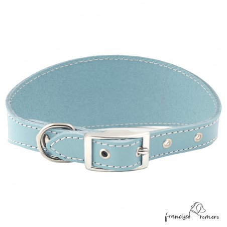Collar para Galgo sin Forro Interior Celeste