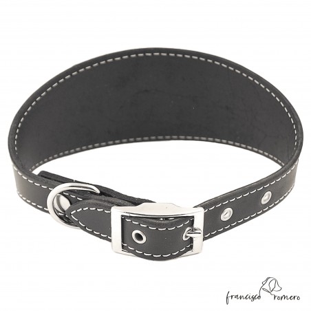 Collar para Galgo sin Forro Interior Negro
