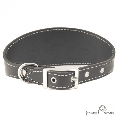 Collar para Galgo sin Forro Interior Negro