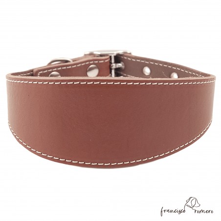 Collar para Galgo sin Forro Interior Chocolate