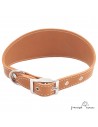 Collar para Galgo sin Forro Interior Caramelo