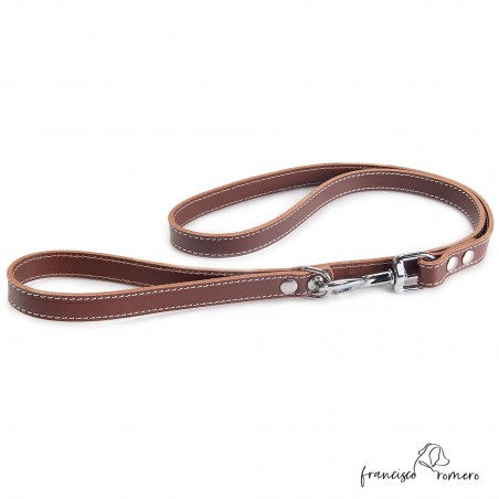 Correa para perros piel vaquetilla Chocolate