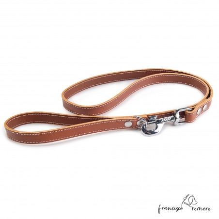 Correa para perros piel vaquetilla Caramelo