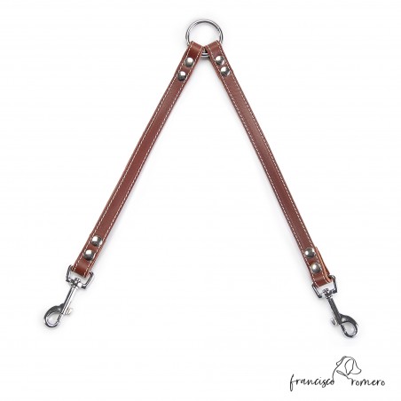 Amarre para perros piel de Ubrique Chocolate