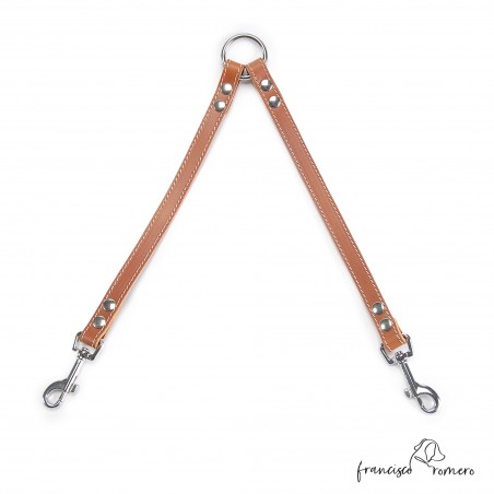 Amarre para perros piel de Ubrique Caramelo