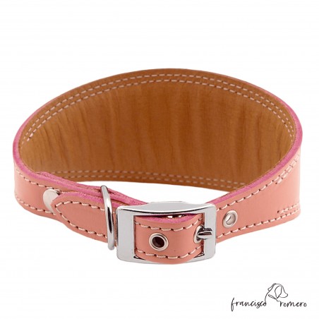 Collar para Galgo personalizado Plata Rosa