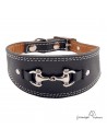 Collar para Galgo Estribo Plata Negro