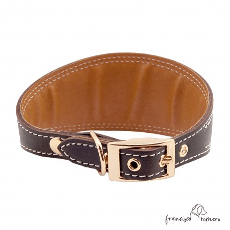 Collar para Galgo Liso Oro Marrón