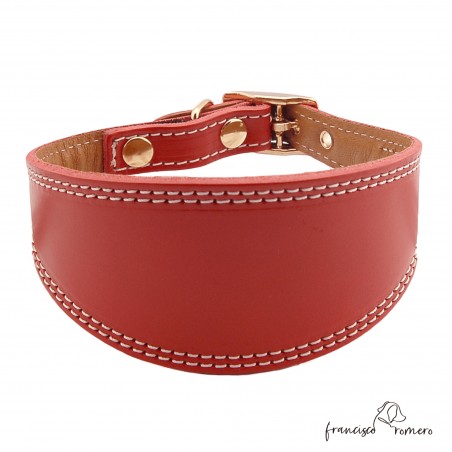 Collar para Galgo Liso Oro Rojo