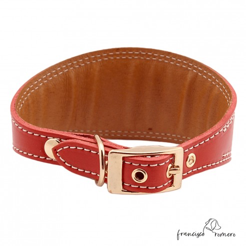 Collar para Galgo Liso Oro Rojo