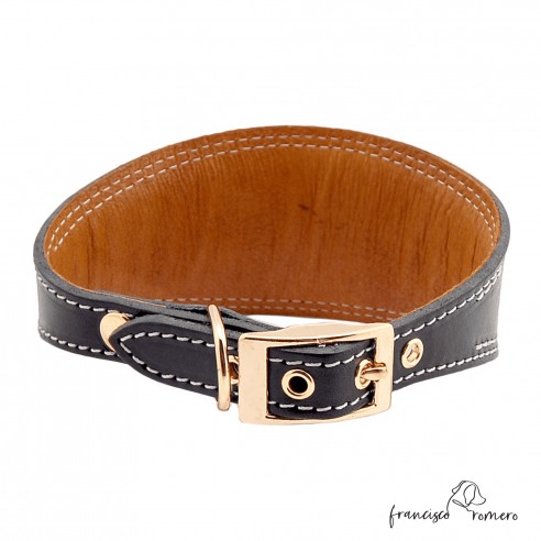 Collar para Galgo Liso Oro Negro