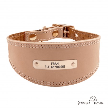 Collar para Galgo personalizado Oro Natural