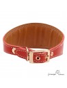 Collar para Galgo personalizado Oro Rojo