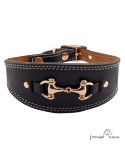 Collar para Galgo Estribo Oro Negro
