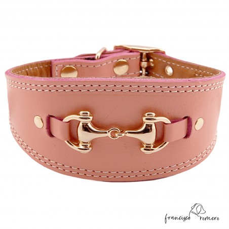 Collar para Galgo Estribo Oro Rosa