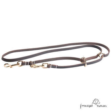 Correa Multiposicional Regulable Colección 10x4 Marrón para perros