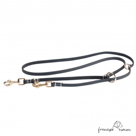 Correa Multiposicional Regulable Colección 10x4 Negra para perros