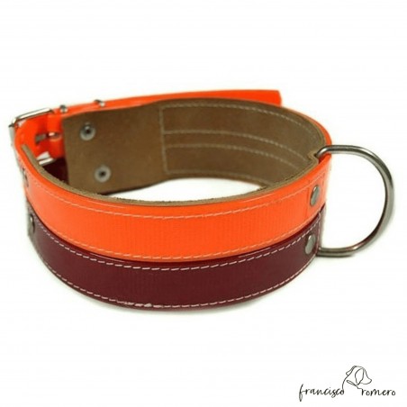 Collar para perros de rehala 5 cm 2 tiras 2 hebillas