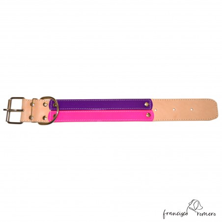 Collar para perros de rehala 5 cm dos tiras 1 hebilla
