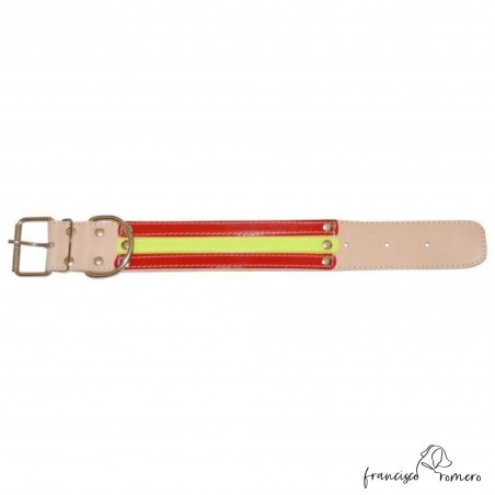 Collar para perros de rehala 5 cm tres colores 1 hebilla