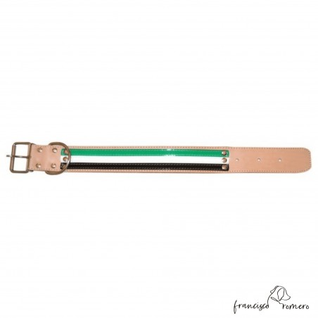 Collar para perros de rehala 5 cm tres colores 1 hebilla