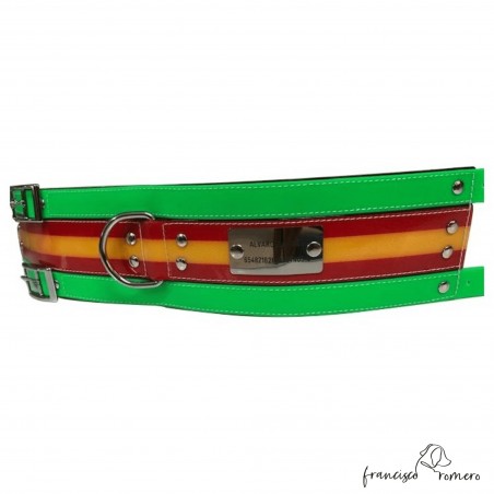 Collar para perros de rehala 10 cm con chapa identificativa