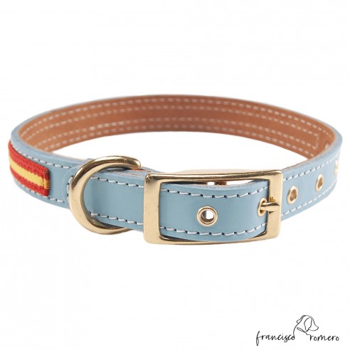 Collar doble piel vaquetilla bandera...