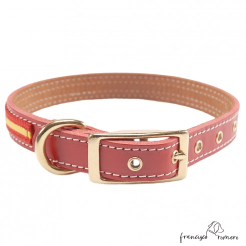 Collar doble piel vaquetilla bandera...