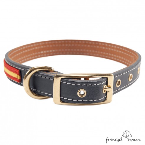 Collar doble piel vaquetilla bandera...
