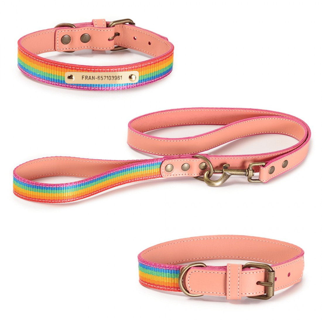 Colección Piel Arco Iris Personalizada para perros