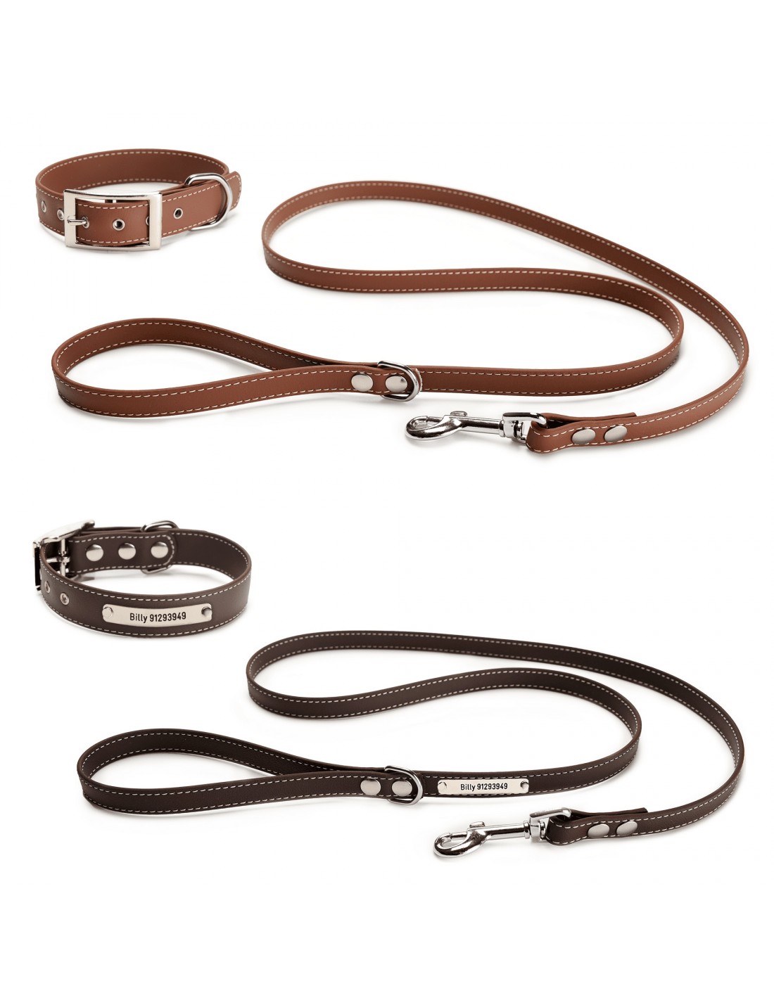 Colección Biothane Beta 2,5 cm con costura para perros