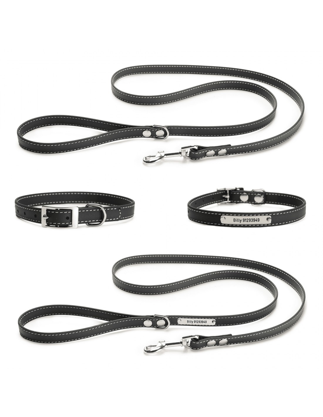 Colección Biothane Beta 1,6 cm con costura para perros